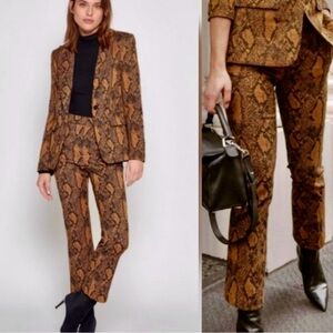 Joie Brown Snake Print Pantsuit